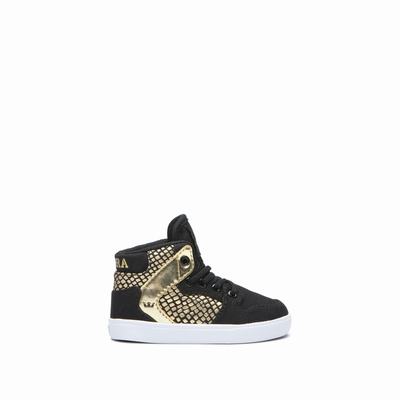 Gyerek Supra TODDLER VAIDER Magasszárú Cipő HU032796 Fekete/Arany